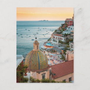 Kustlinje   Positano, Amalfikusten, Italien Vykort
