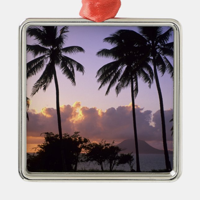 Kustlinje St. Kitts Julgransprydnad Metall (Framsidan)
