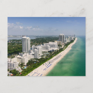 Kustlinje Urban strand, Miami, Florida Vykort