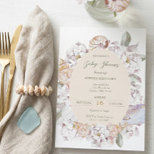 Kustlinjens akvarellskal och blommande baby shower