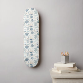 Kustliv Oceaner Blå Mini Skateboard Bräda 18,5 Cm