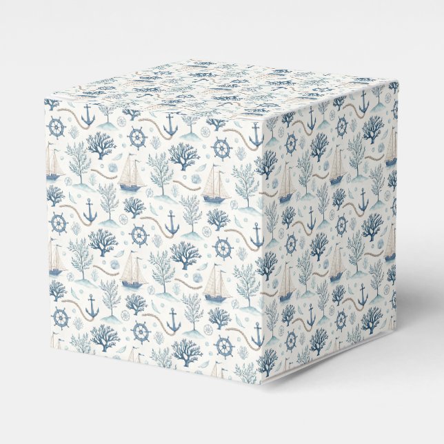 Kustliv Oceaner Blå Presentaskar (Framsidan Sidan)