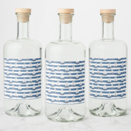Kustliv Oceaner Blå Spritflaskor Etikett