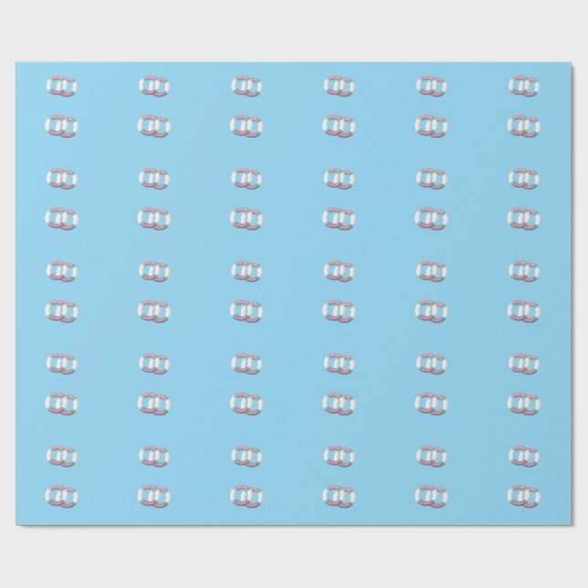 Kustlivräddningsrings papper presentpapper (Platt)