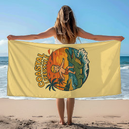 Kustlivsstil Alligator Surfing Retro Surf Art