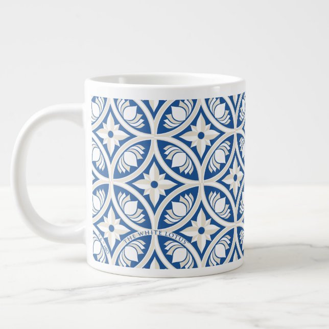 KustLotus Tile Mönster - Vitlotus Jumbo Mugg (Vänster)