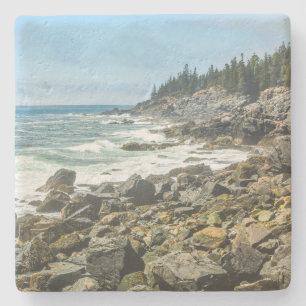 Kustmaine Rocky Shoreline Stenunderlägg