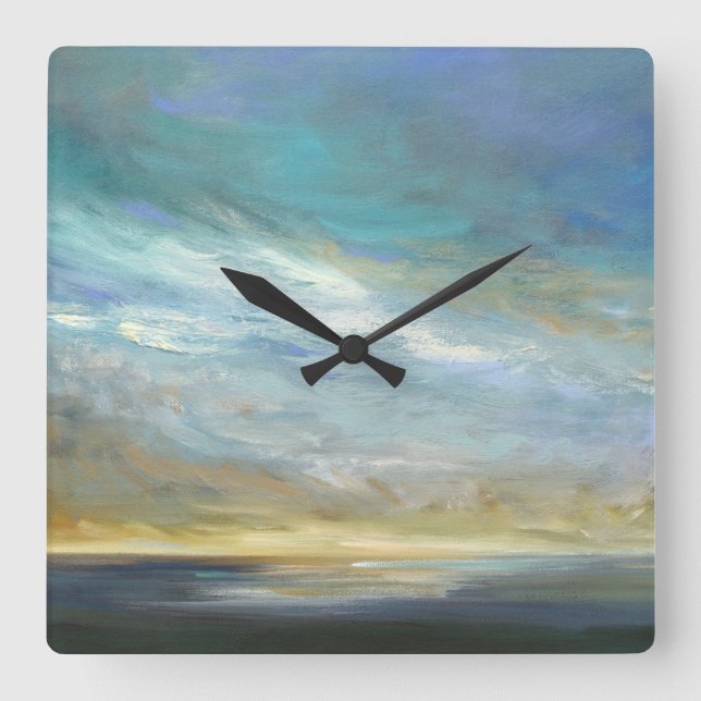 Kustmoln Fyrkantig Klocka (Framsida)