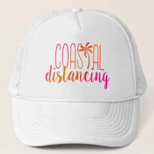 Kustnära Avstånd  Rosa och Orange Beach Hat Keps