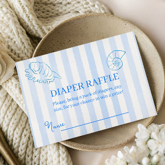 Kustnära Blå Pojke Havet Ser Dig Snart Baby Shower Tilläggskort