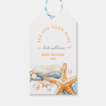 Kustnära chic blå sjö ses snart Baby Shower Presen