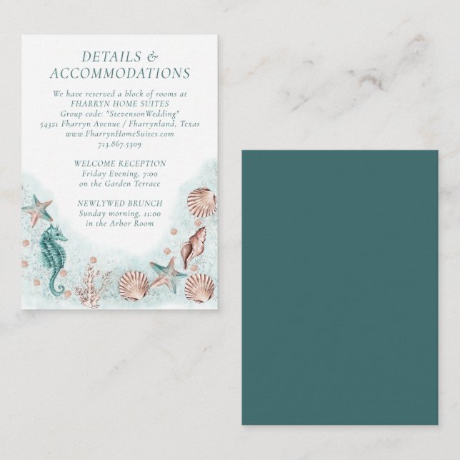 Kustnära Chic | Bostäder för skaldjur och korallre Tilläggskort (Fram/baksida)