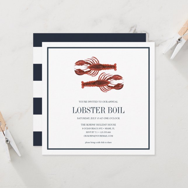 Kustnära Chicen LOBSTER BOIL Seafood Boil Party (Fram/Back In Situ)