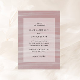 Kustnära Chicen Rosa Elegant bröllop Inbjudningar