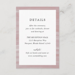 Kustnära Chicen Rosa Elegant bröllop Tilläggskort