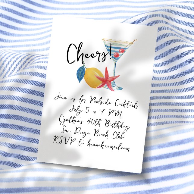 Kustnära Cocktailfest Inbjudningar (Skapare uppladdad)