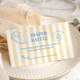Kustnära Gula Havet Du Snart Baby Shower Blöja Tilläggskort