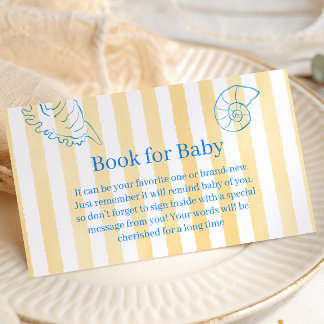 Kustnära Gula Havet Du Snart Bok För Baby Shower Tilläggskort
