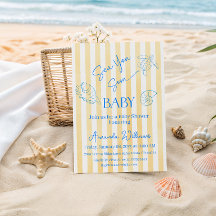 Kustnära gula ränder ser dig snart baby shower
