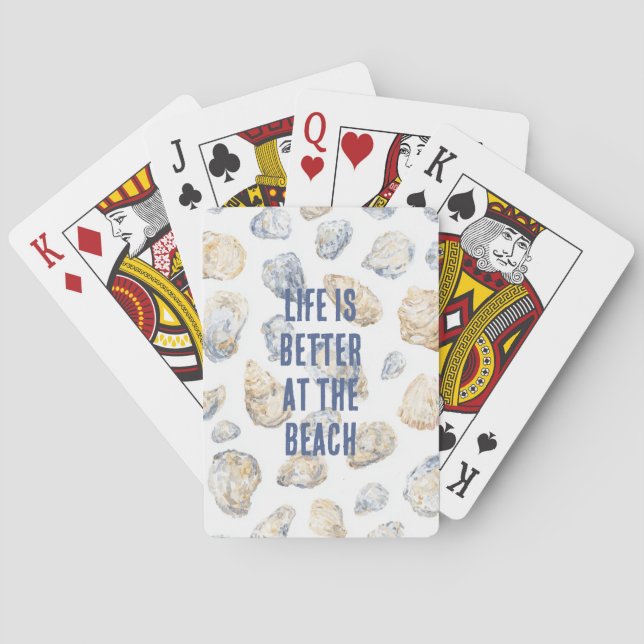Kustnära havsskal casinokort (Baksidan)