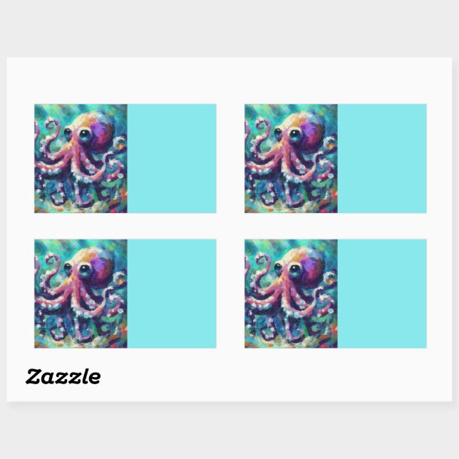 Kustnära havsvik rektangulärt klistermärke (Ark)