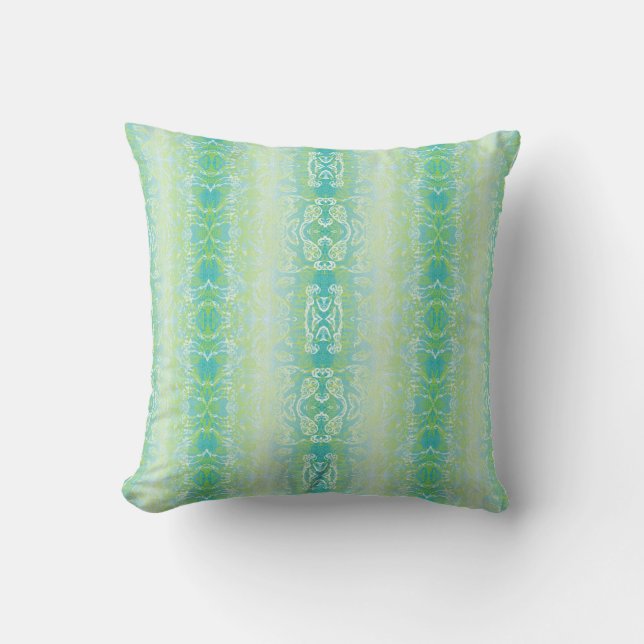 Kustnära jade-damask kudde (Framsida)