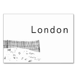 Kustnära Kärlek Sandy Beach Minimal Line Art Bröll Bordsnummer