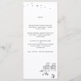 Kustnära Kärlek Sandy Beach Minimal Line Art Bröll Meny