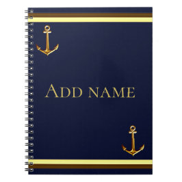Kustnära marinblå personlig åter till skolan namn anteckningsbok