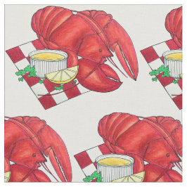 Kustnära ME Maine Lobster Shack Seafood Middag Tyg