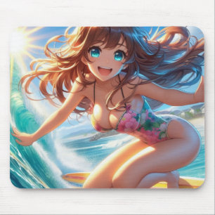 Kustnära/nautisk/tropisk anime surfartystnad flick musmatta