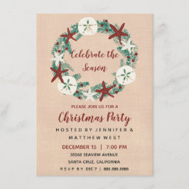 Kustnära Rustik Julfirande Strandfest Inbjudningar