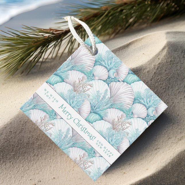 Kustnära Seashell & Coral Mönster#3 ID1009 Gåvor Etiketter (Skapare uppladdad)