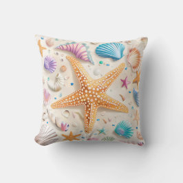 Kustnära Seashell Starfish Dekorativ kudde