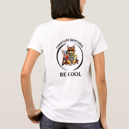 Kustnära seriefigur med katten utklädd – Håll dig  T Shirt