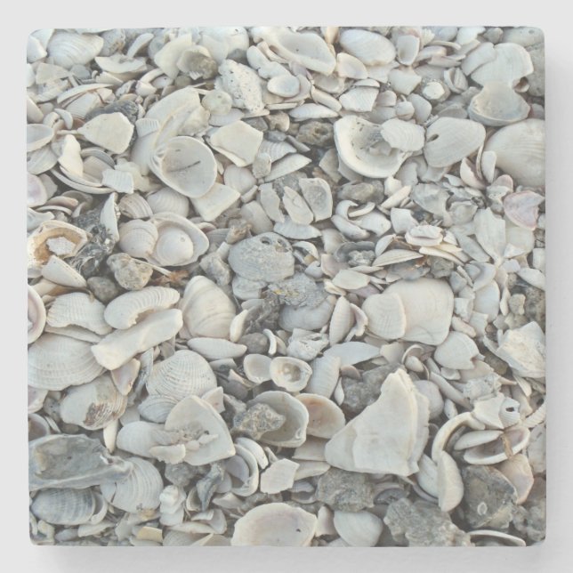 kustnära skal Naturligt Mönster Stenunderlägg (Framsidan)