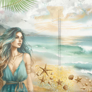 Kustnära Strand Dekupage Skrot Journal Scrapbook