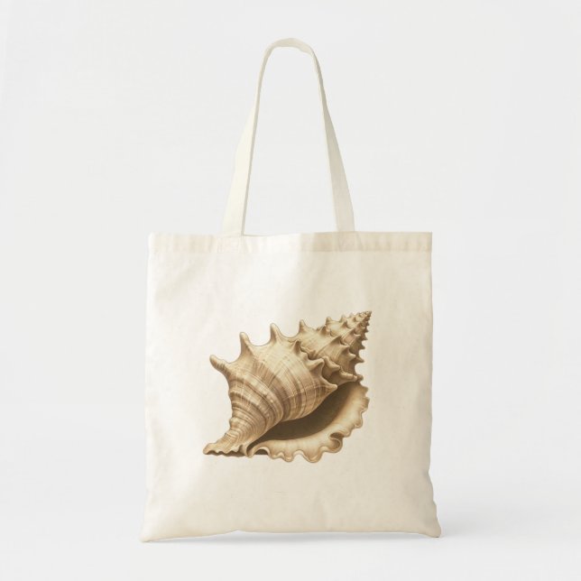 Kustnära/strand/nautiska säsongskal tygkasse (Framsidan)