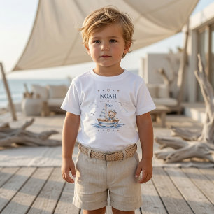 Kustnära Teddybjörn Navläst Födelsedag T Shirt