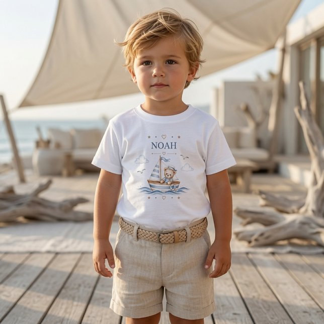 Kustnära Teddybjörn Navläst Födelsedag  T Shirt (Skapare uppladdad)