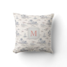 Kustnära tropisk fransk toile monogramnamn