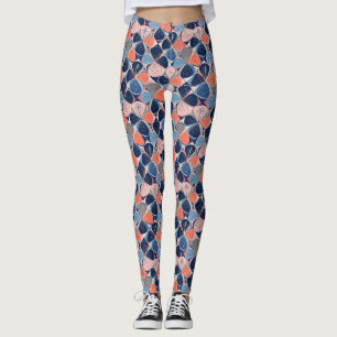 Kustnära Tropiskt Hibiskusmönster (7) Leggings
