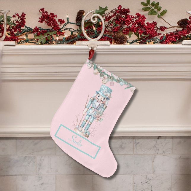 Kustnäsbrytare Stor Julstrumpa (Coastal Nutcracker Large Christmas Stocking)