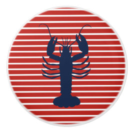 Kustnoster Red White och Blue Nautical Rand Knopp