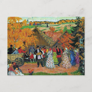 Kustodiev - Feste i byn, Vykort