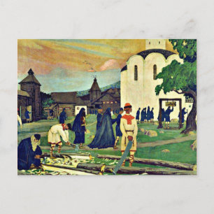 Kustodiev - i klostret vykort