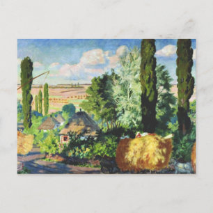 Kustodiev - Landskap i Ukraina Vykort