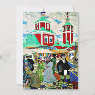 Kustodiev - På mässan, bra konsmålning