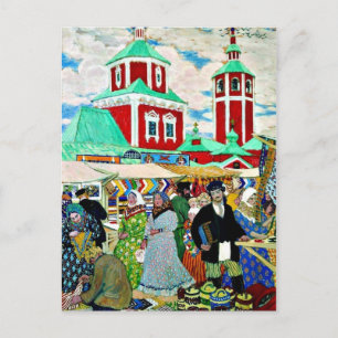 Kustodiev - på mässan vykort