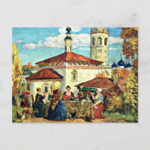 Kustodiev - vid det gamla Suzdal Vykort